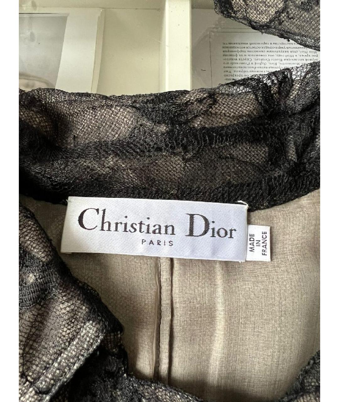 CHRISTIAN DIOR Хаки вискозное пальто, фото 7