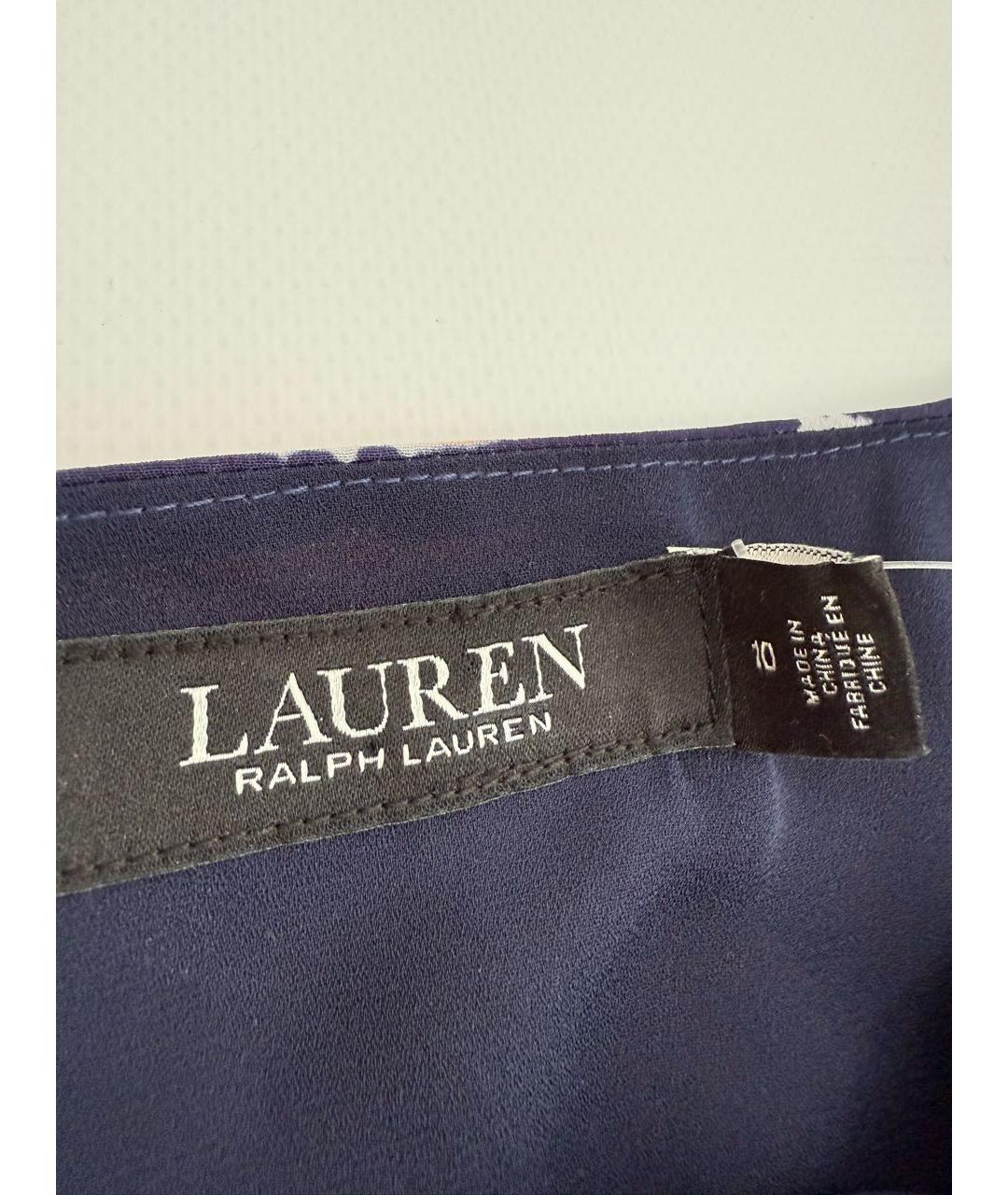 RALPH LAUREN Мульти полиэстеровая юбка миди, фото 3