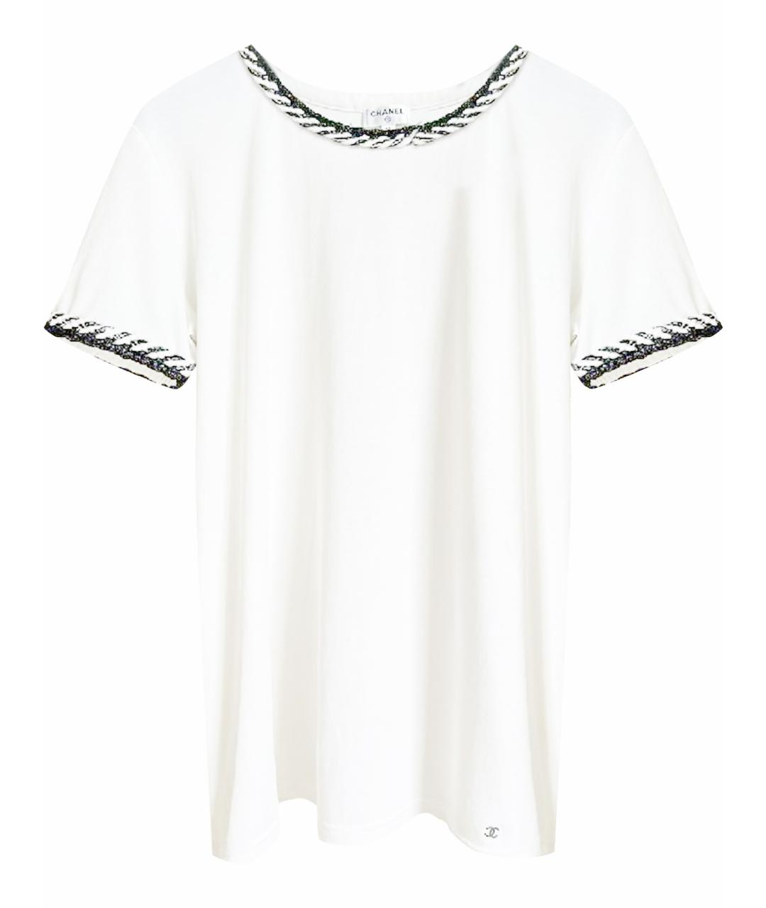CHANEL Белая хлопковая футболка, фото 1