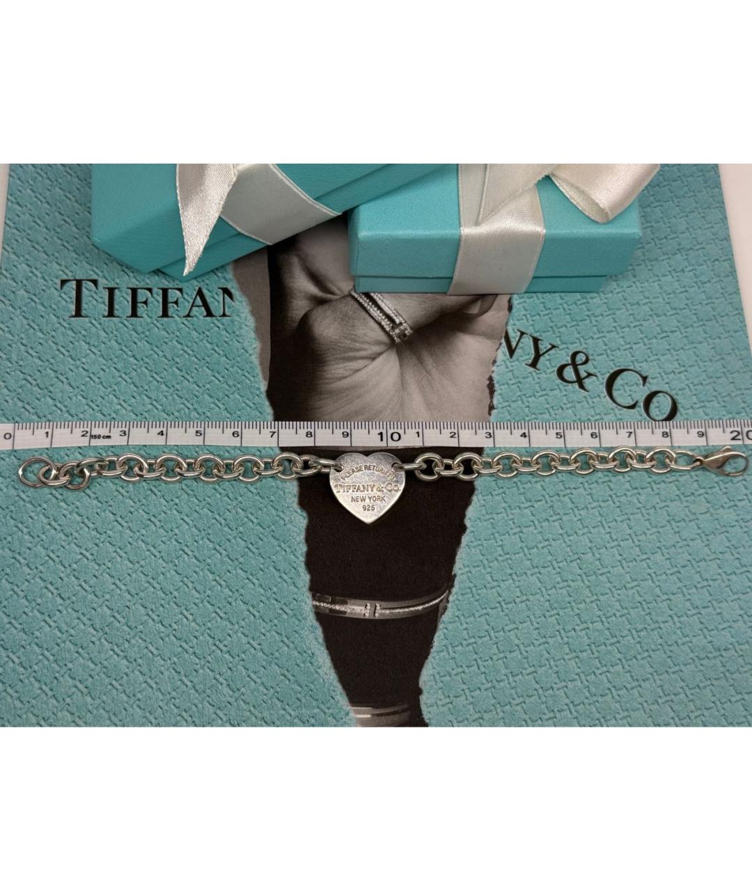 TIFFANY&CO Серебрянный серебряный браслет, фото 4