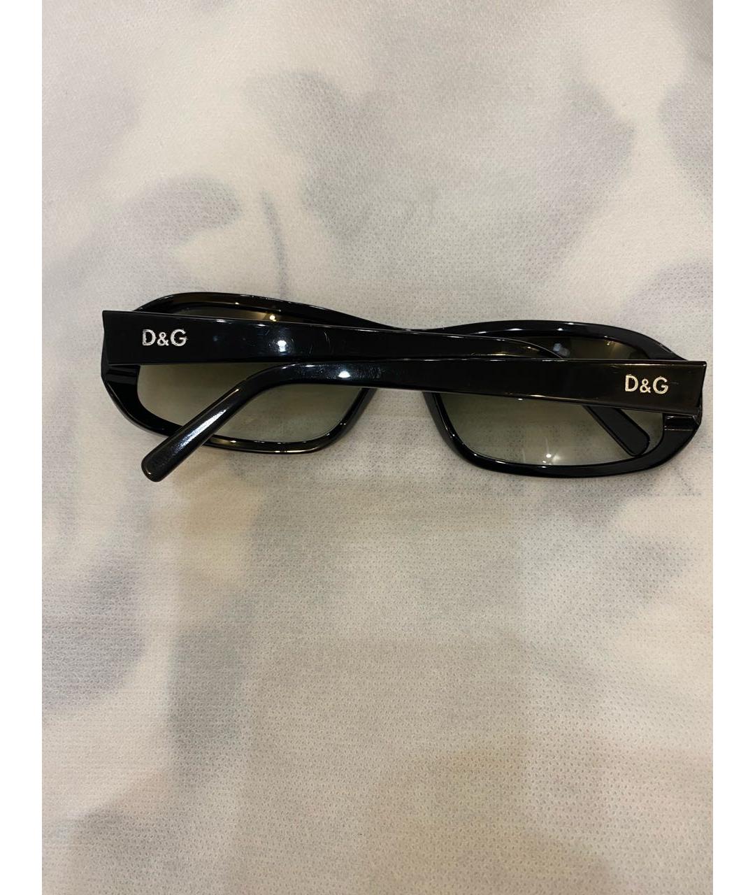 DOLCE&GABBANA Черные пластиковые солнцезащитные очки, фото 2