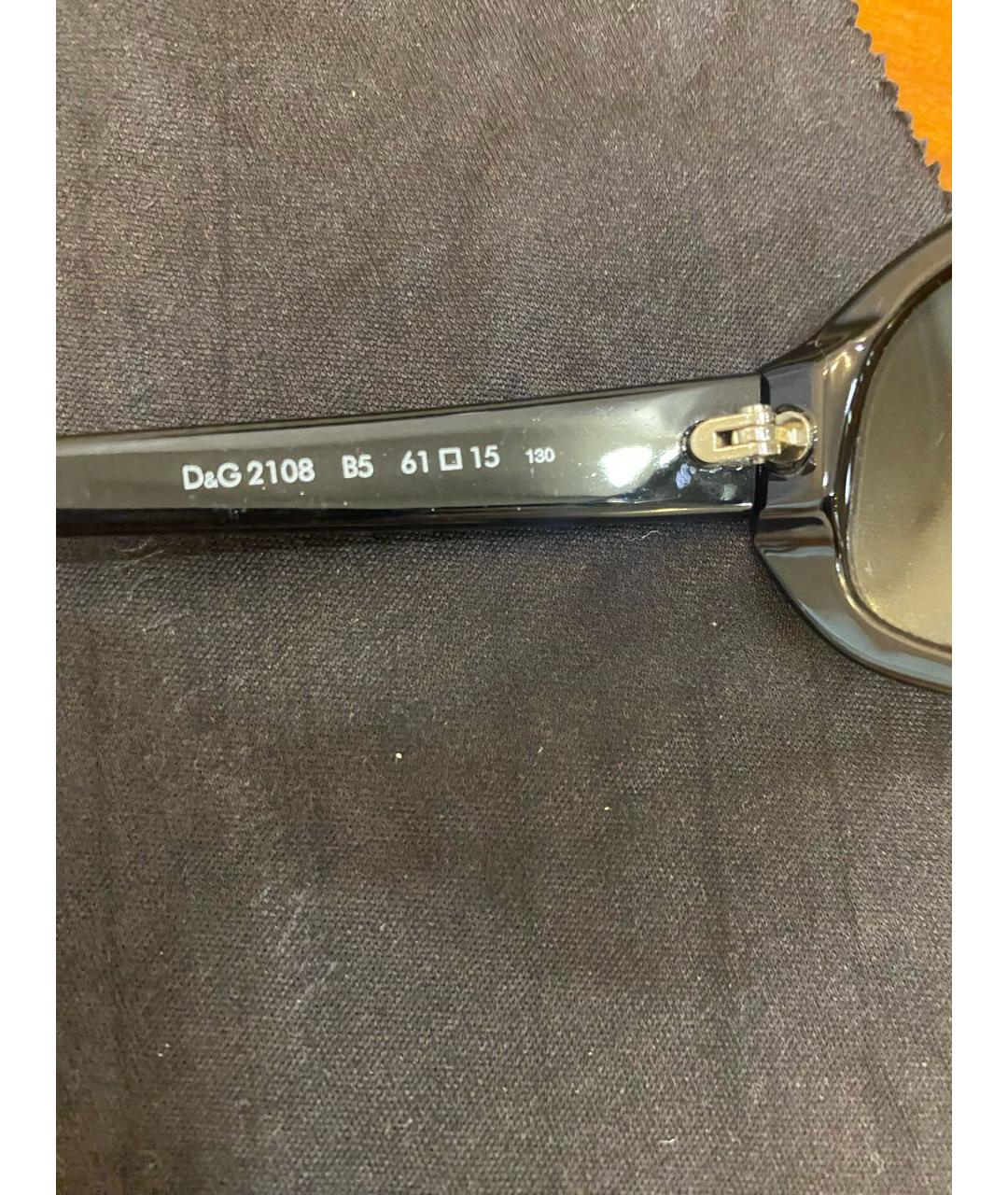 DOLCE&GABBANA Черные пластиковые солнцезащитные очки, фото 4