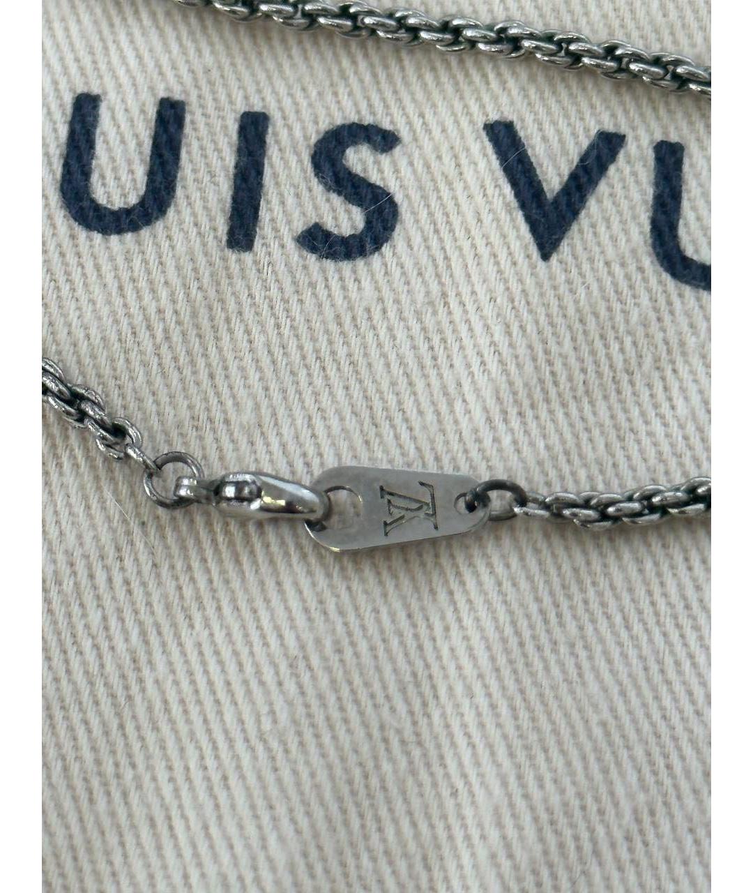 LOUIS VUITTON Синяя серебряная цепочка/подвеска, фото 3