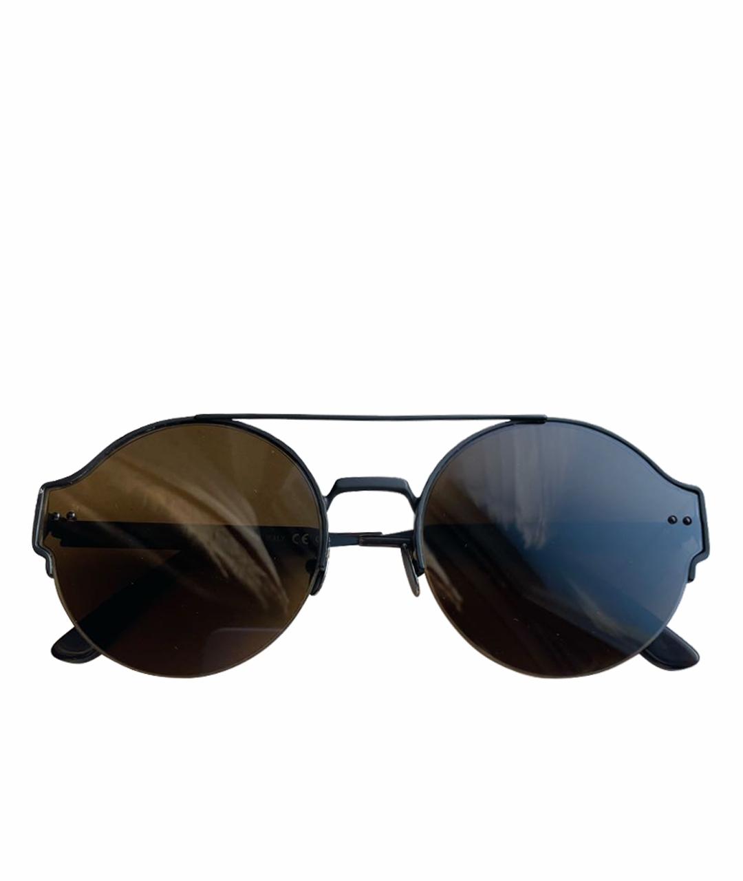 BOTTEGA VENETA Черные металлические солнцезащитные очки, фото 1