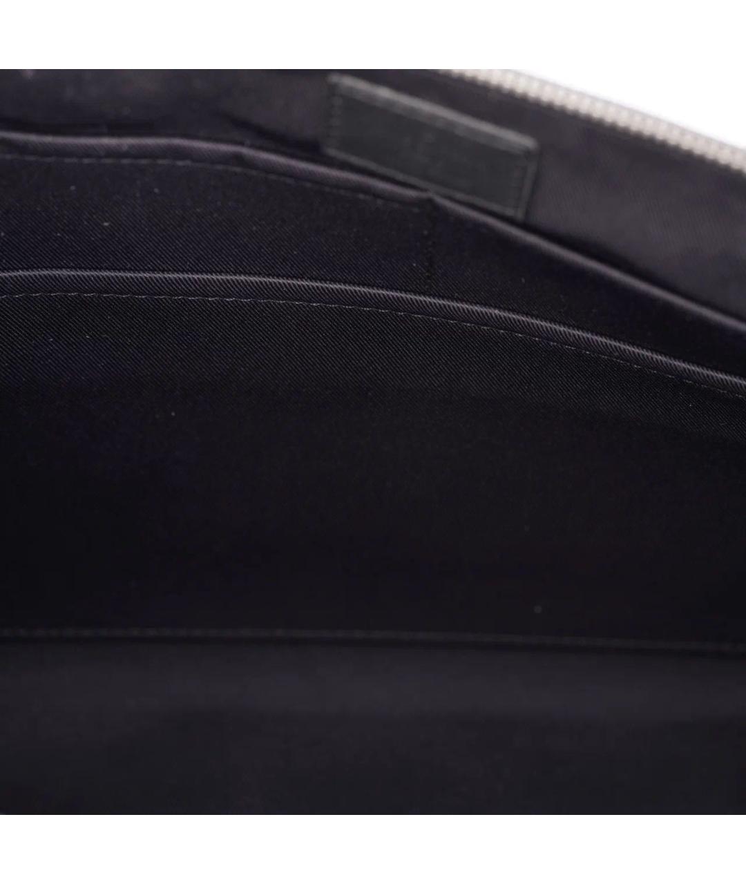 LOUIS VUITTON Черный кожаный портфель, фото 6