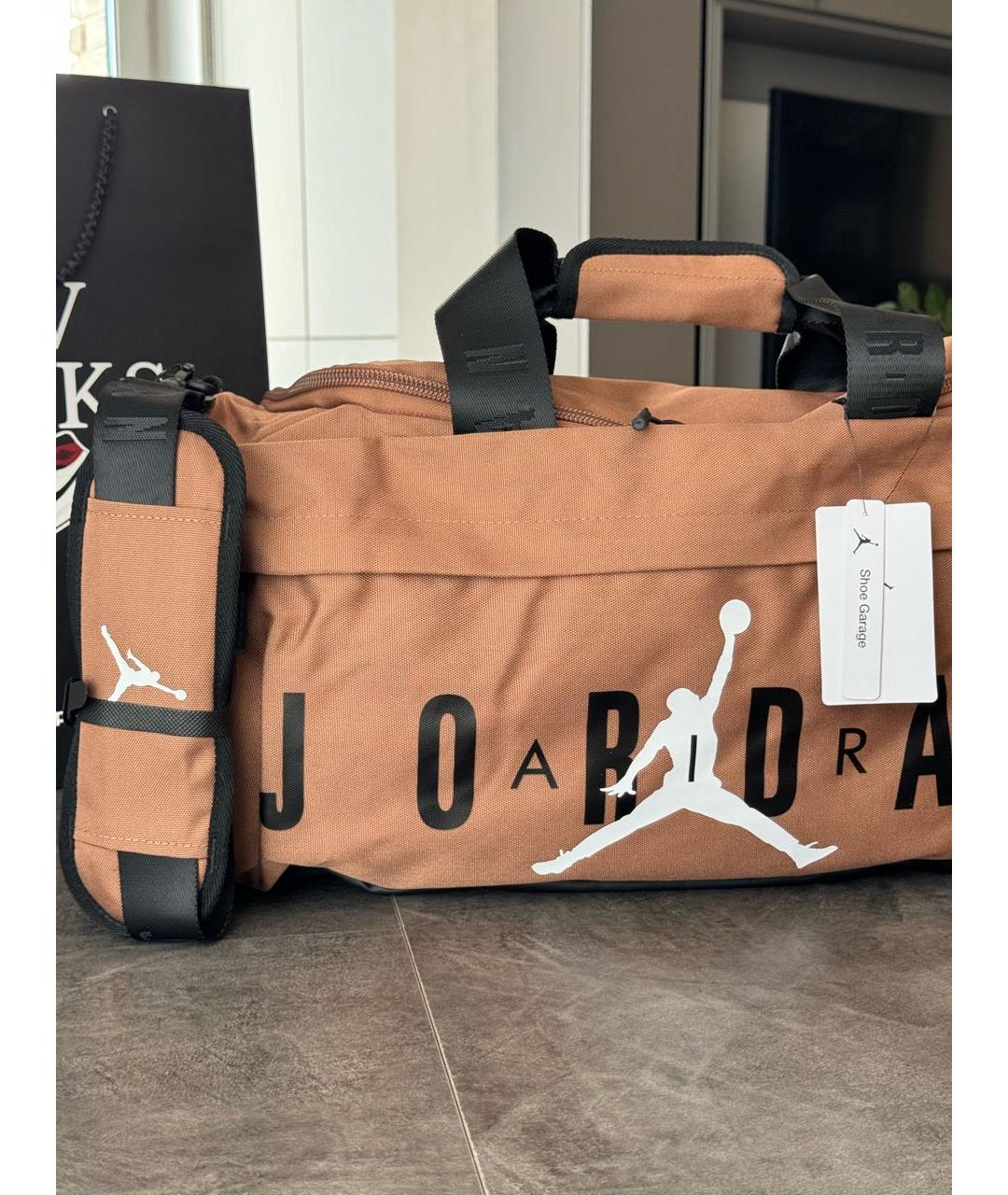 JORDAN Коричневая дорожная/спортивная сумка, фото 3
