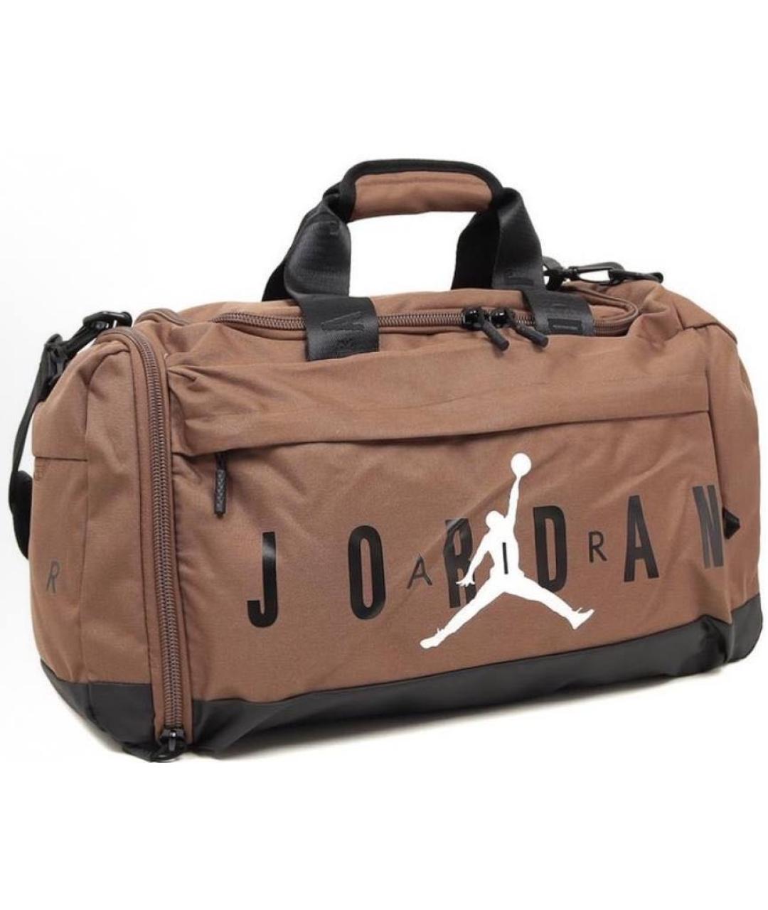JORDAN Коричневая дорожная/спортивная сумка, фото 3