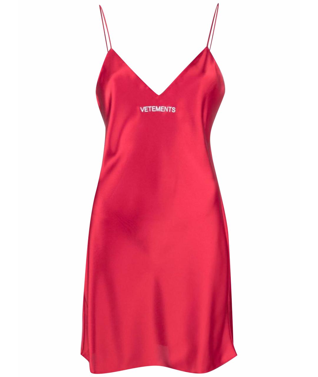 VETEMENTS Красное полиэстеровое платье, фото 1