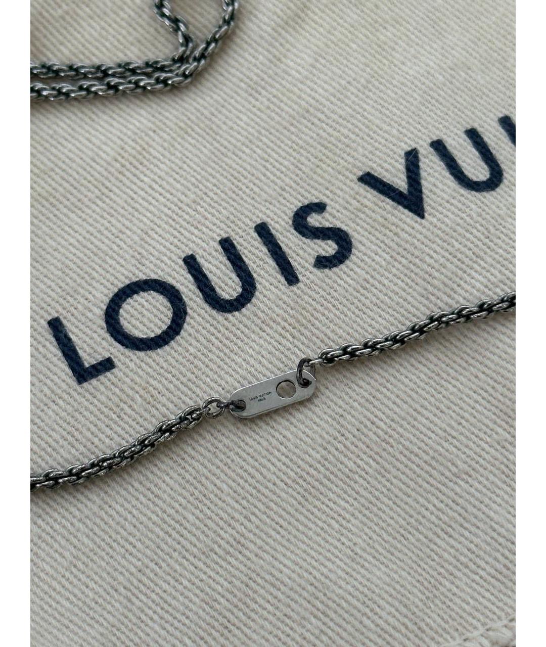 LOUIS VUITTON Синяя серебряная цепочка/подвеска, фото 8