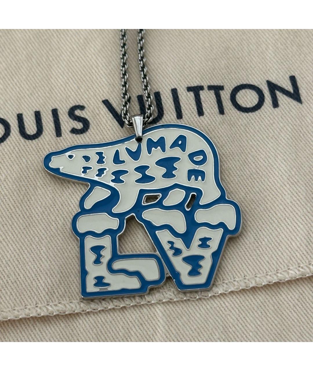 LOUIS VUITTON Синяя серебряная цепочка/подвеска, фото 2