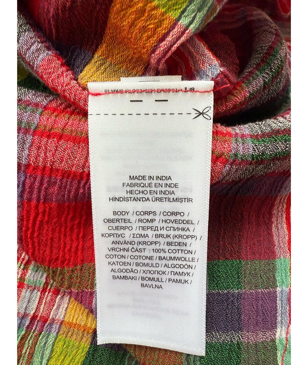 RALPH LAUREN Мульти хлопковое повседневное платье, фото 4