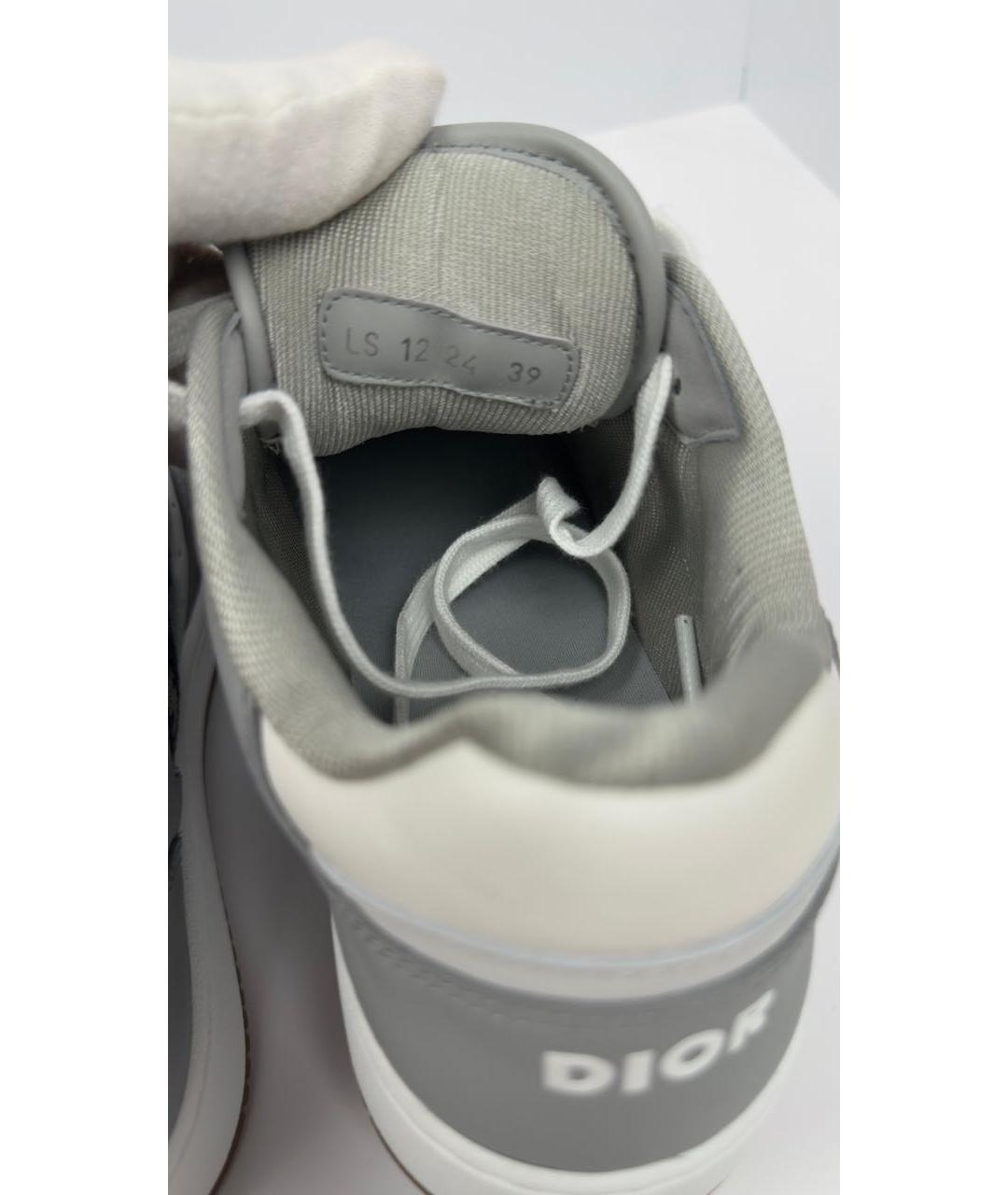 CHRISTIAN DIOR Бежевые кожаные низкие кроссовки / кеды, фото 5