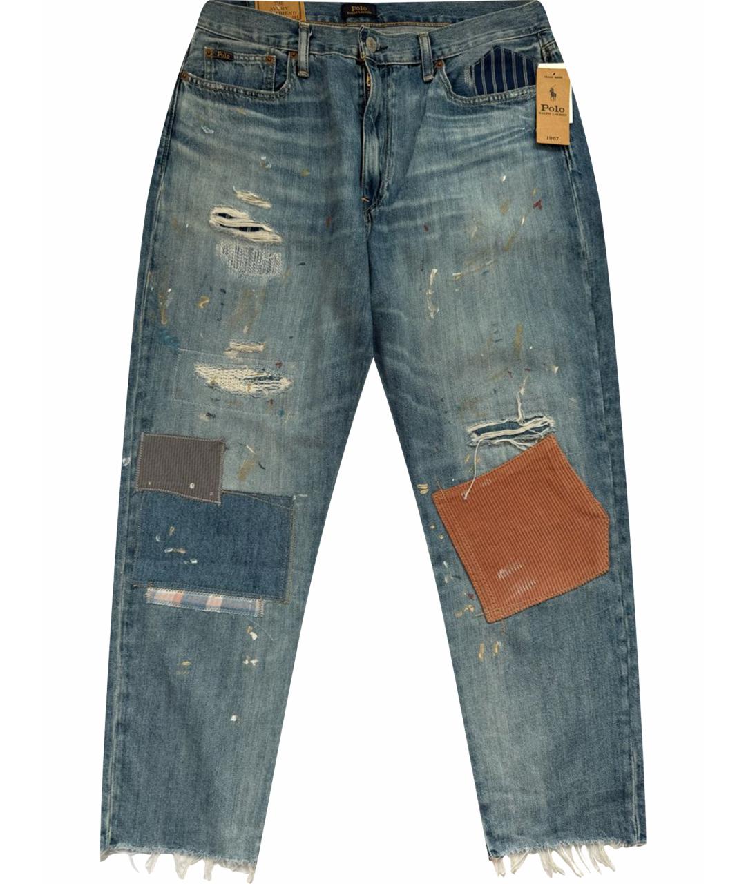 POLO RALPH LAUREN Мульти хлопковые прямые джинсы, фото 1