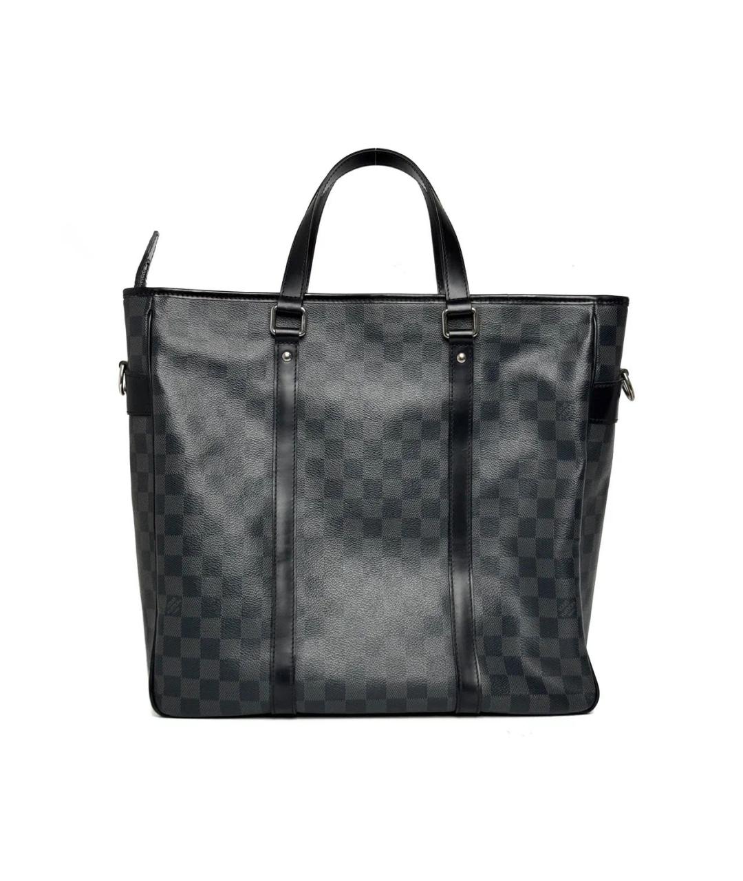LOUIS VUITTON Черный кожаный портфель, фото 2