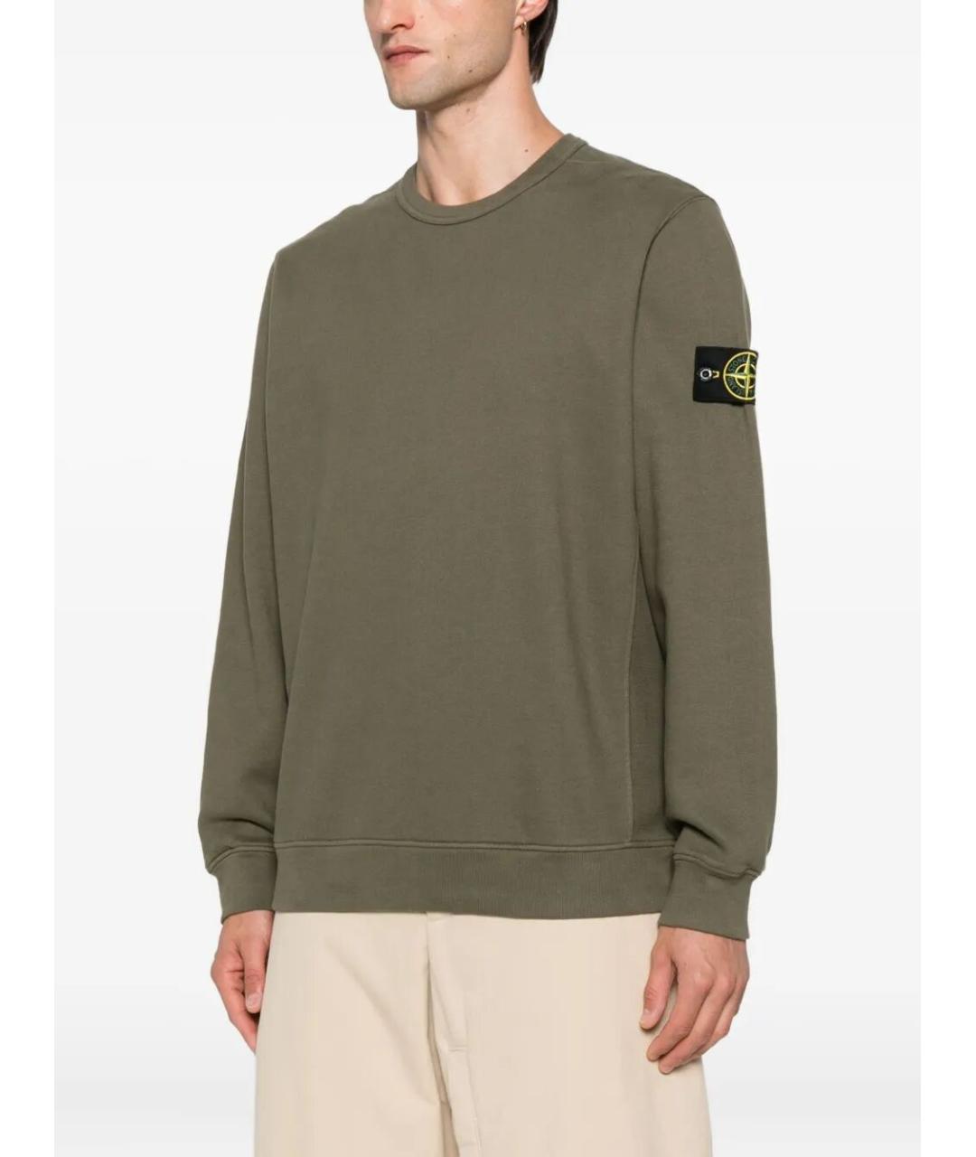 STONE ISLAND Зеленый джемпер / свитер, фото 2