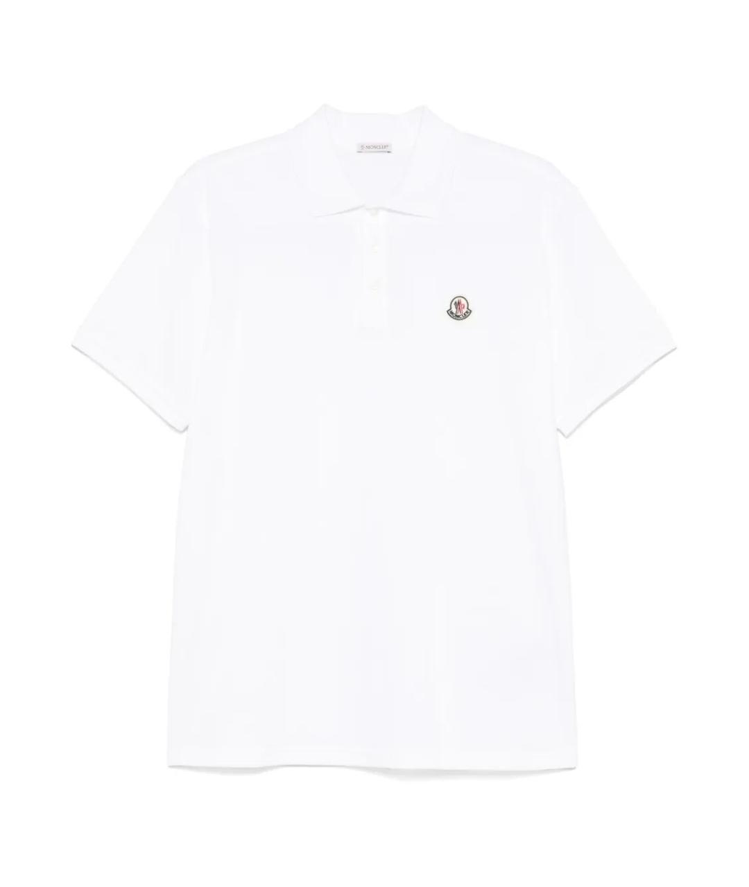 MONCLER Белая хлопковая футболка, фото 1