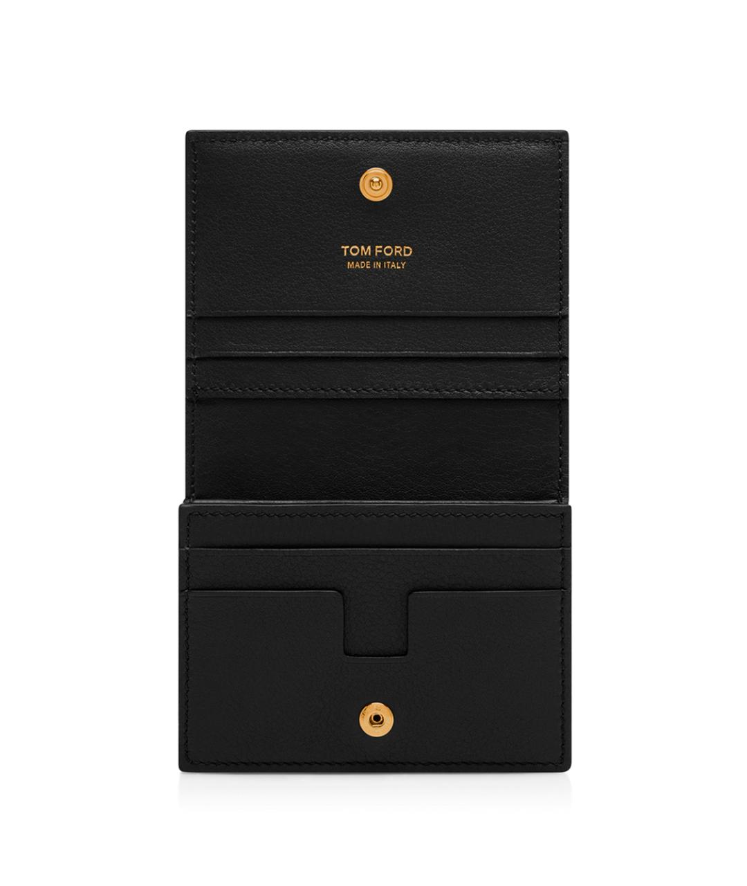 TOM FORD Черный кожаный кошелек, фото 3