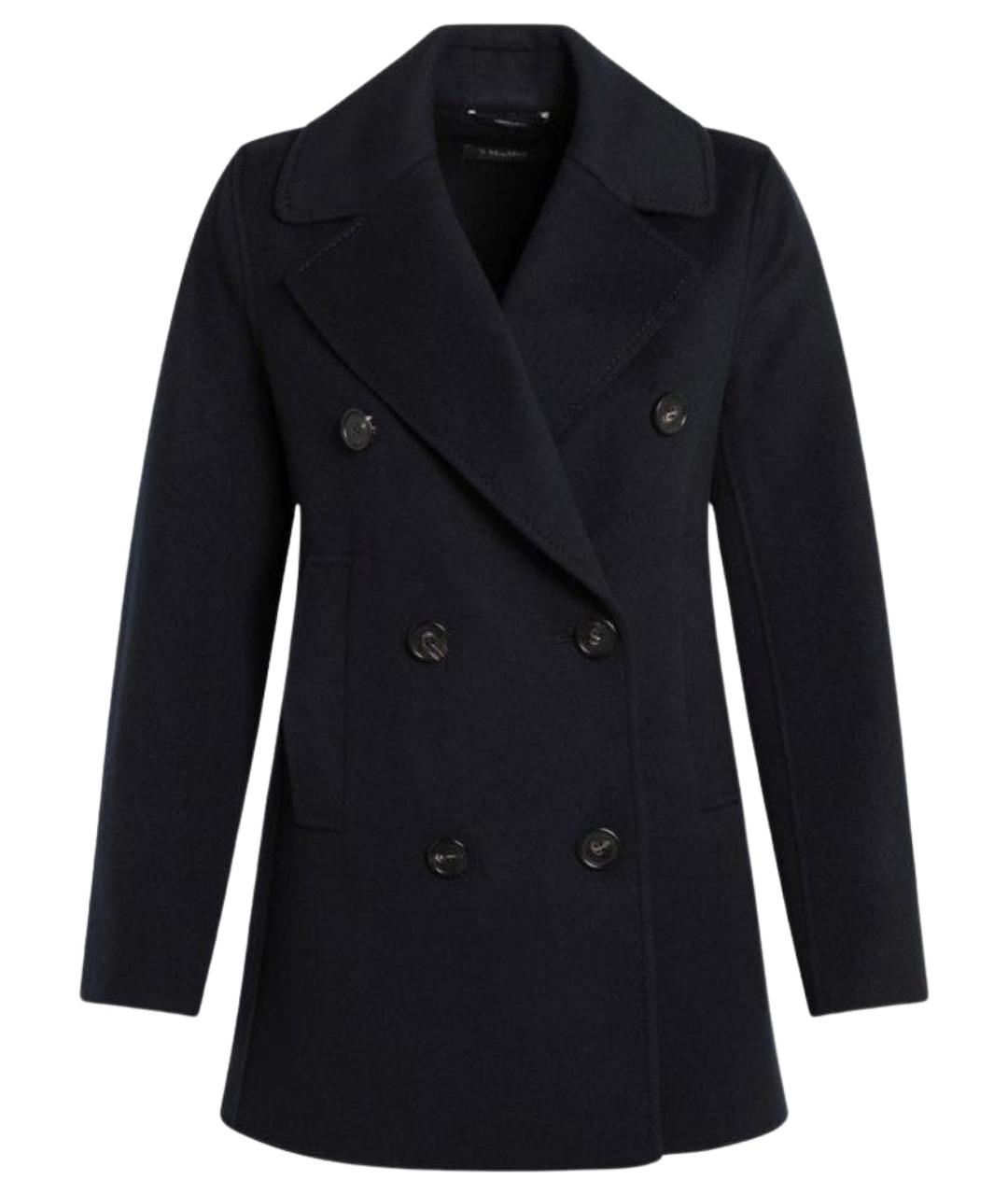 'S MAX MARA Темно-синее шерстяное пальто, фото 1