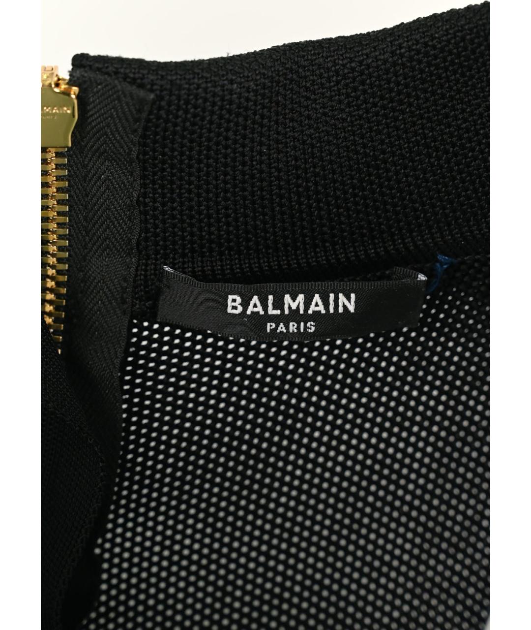 BALMAIN Черное вискозное повседневное платье, фото 4