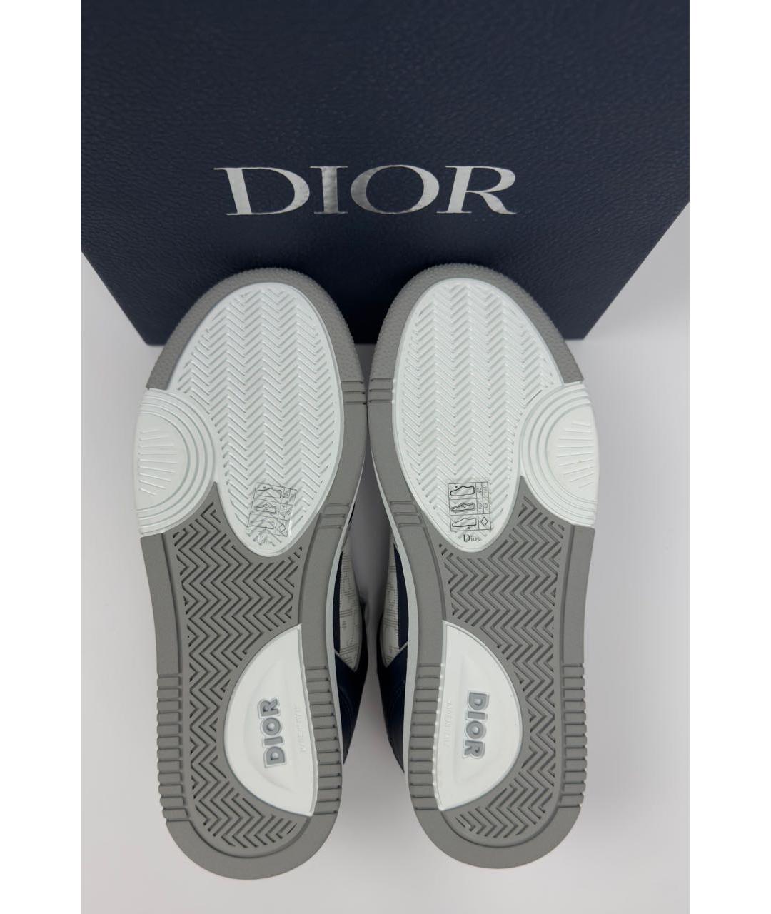 CHRISTIAN DIOR Синие кожаные низкие кроссовки / кеды, фото 6