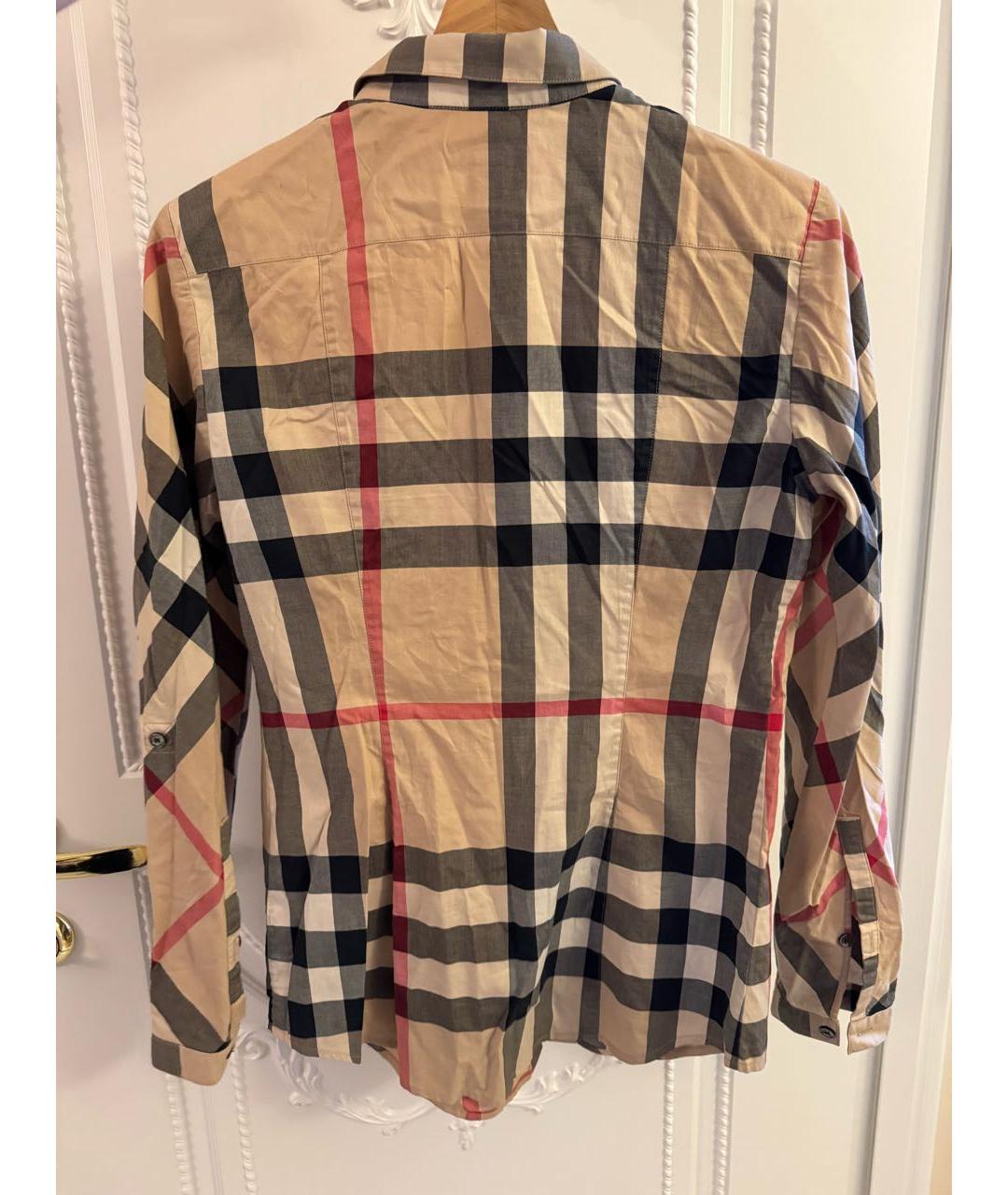 BURBERRY Бежевая хлопковая рубашка, фото 3