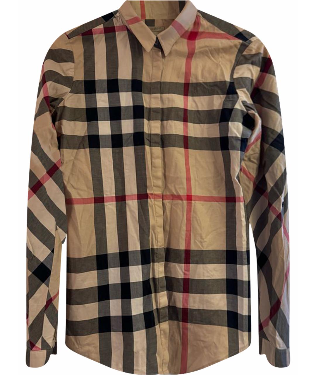 BURBERRY Бежевая хлопковая рубашка, фото 1