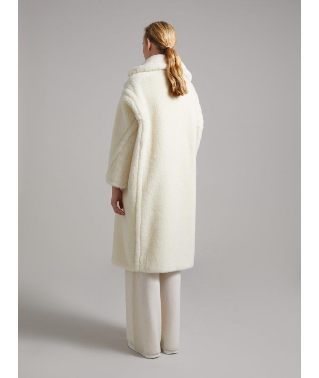 MAX MARA Белое шерстяное пальто, фото 3
