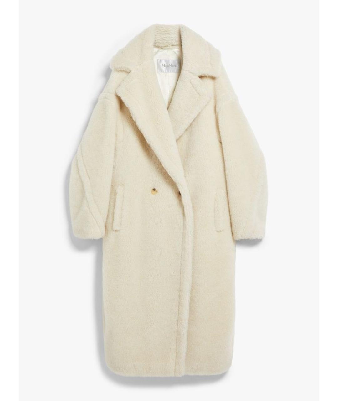 MAX MARA Белое шерстяное пальто, фото 6