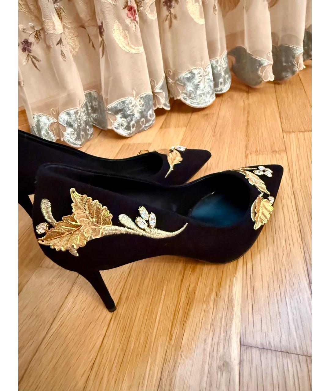GIUSEPPE ZANOTTI DESIGN Черные замшевые туфли, фото 7