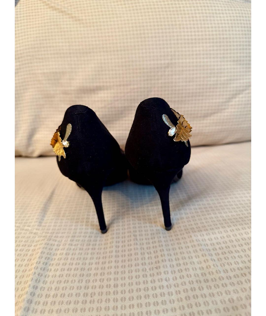 GIUSEPPE ZANOTTI DESIGN Черные замшевые туфли, фото 4
