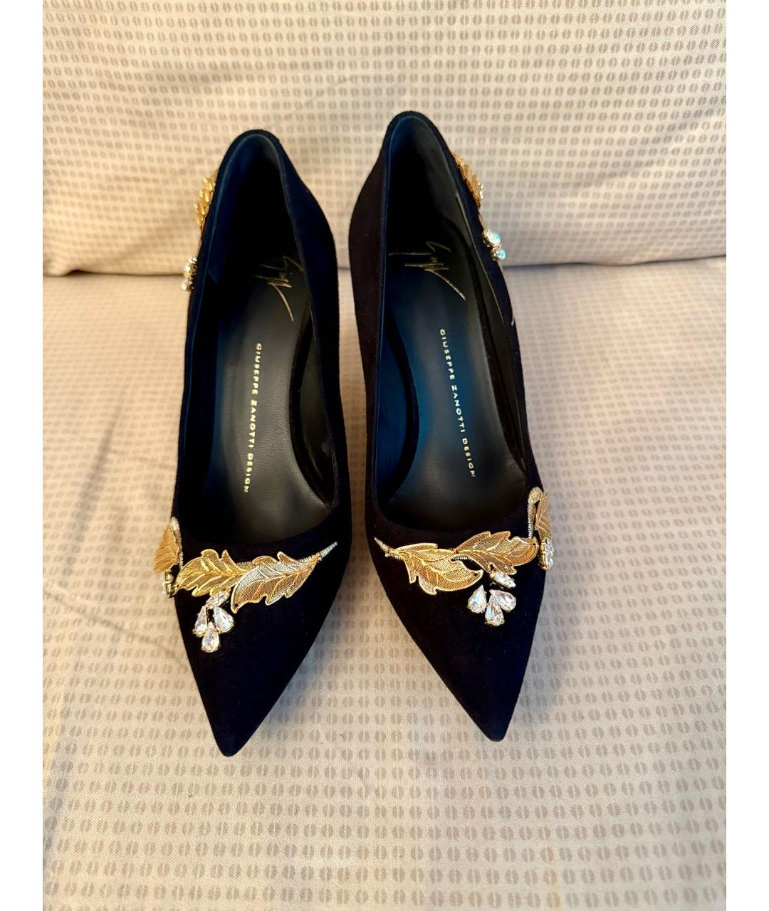 GIUSEPPE ZANOTTI DESIGN Черные замшевые туфли, фото 2