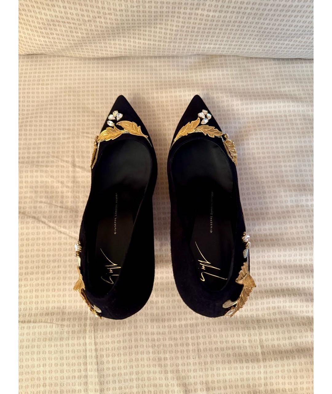 GIUSEPPE ZANOTTI DESIGN Черные замшевые туфли, фото 3