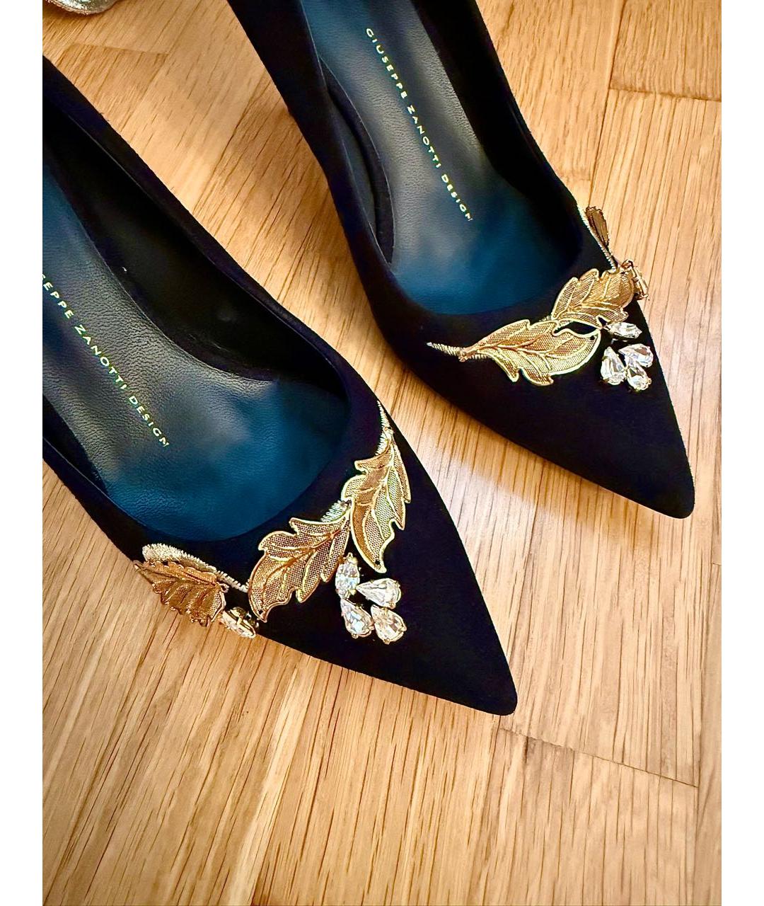 GIUSEPPE ZANOTTI DESIGN Черные замшевые туфли, фото 5