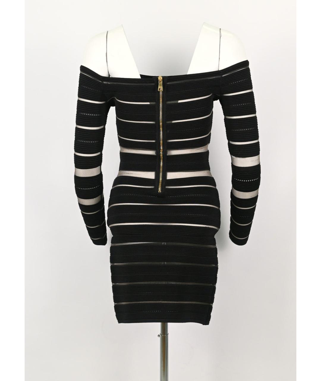 BALMAIN Черное вискозное повседневное платье, фото 3