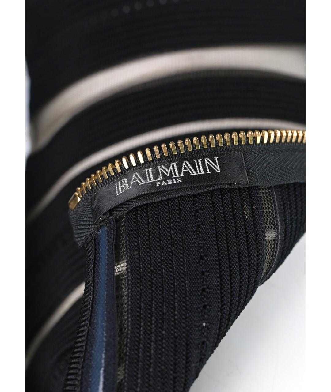 BALMAIN Черное вискозное повседневное платье, фото 5