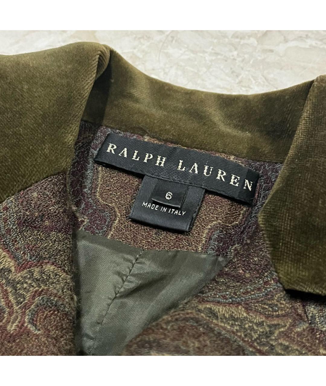 RALPH LAUREN Коричневый шерстяной жакет/пиджак, фото 6