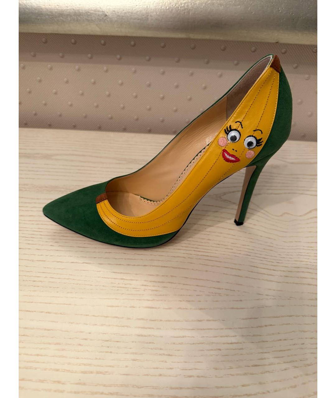 CHARLOTTE OLYMPIA Зеленые туфли, фото 9