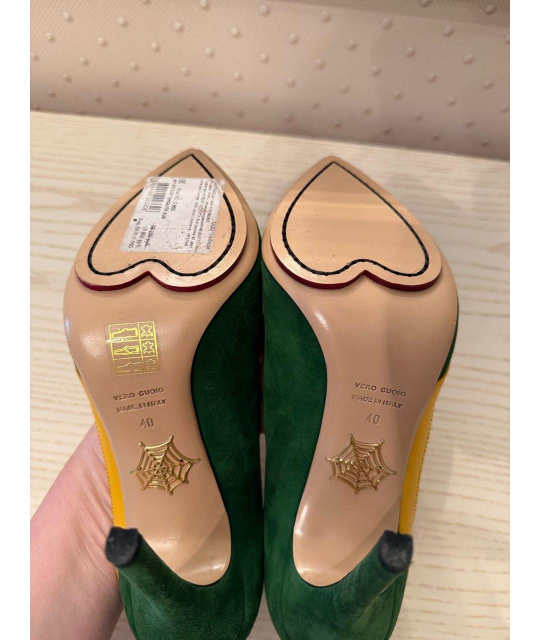 CHARLOTTE OLYMPIA Зеленые туфли, фото 5