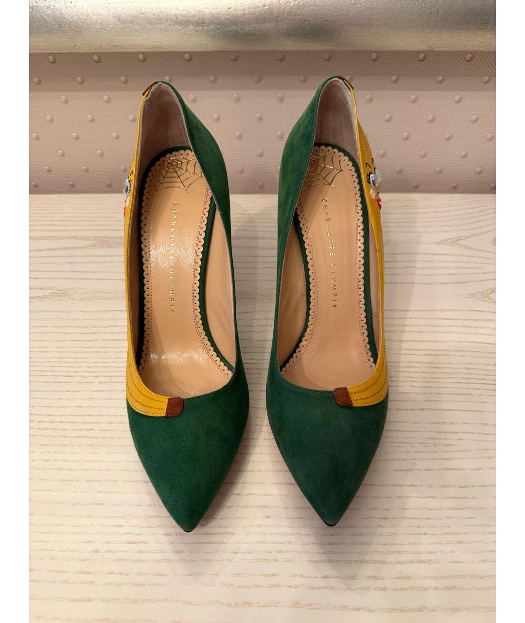 CHARLOTTE OLYMPIA Зеленые туфли, фото 2