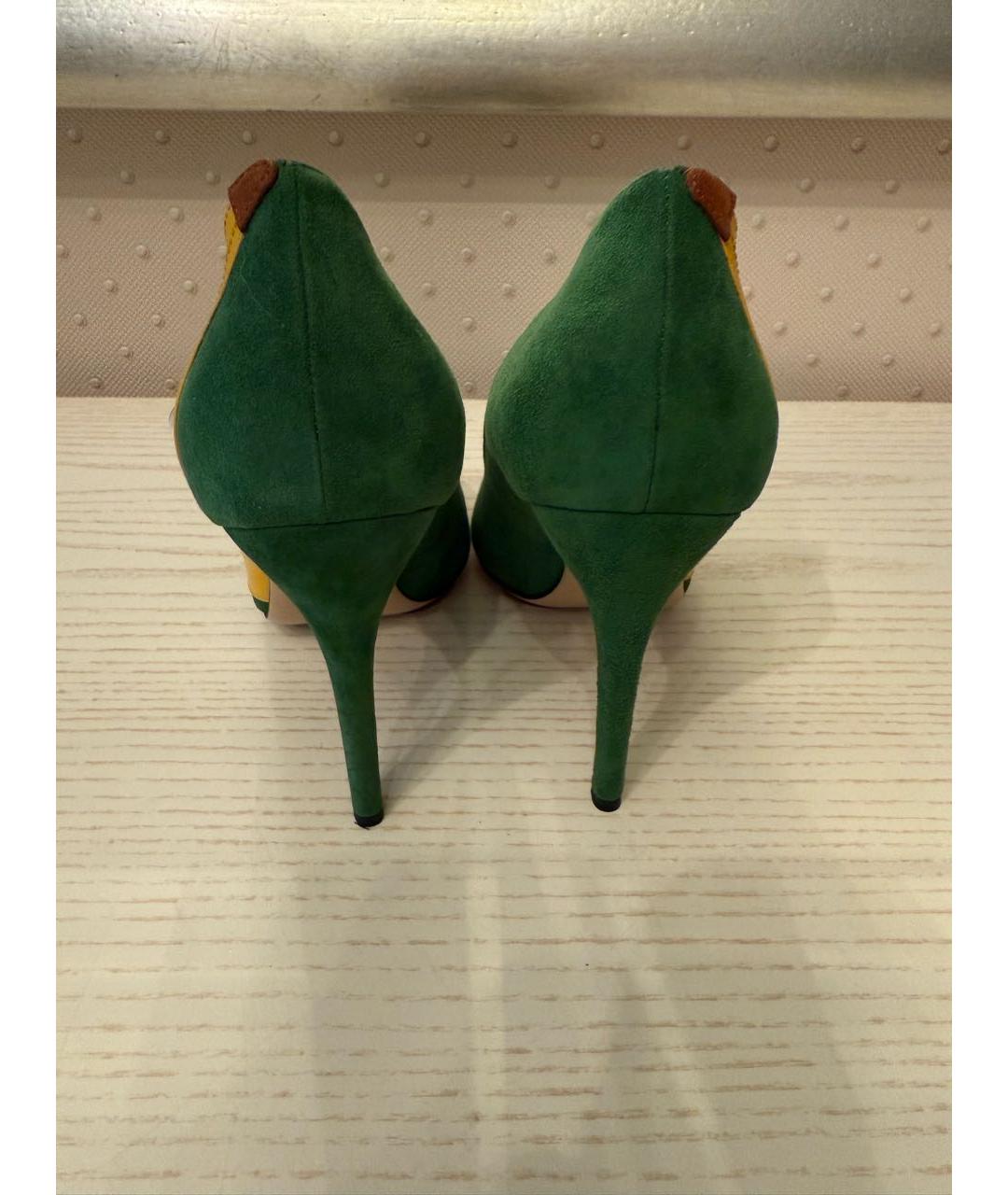 CHARLOTTE OLYMPIA Зеленые туфли, фото 4