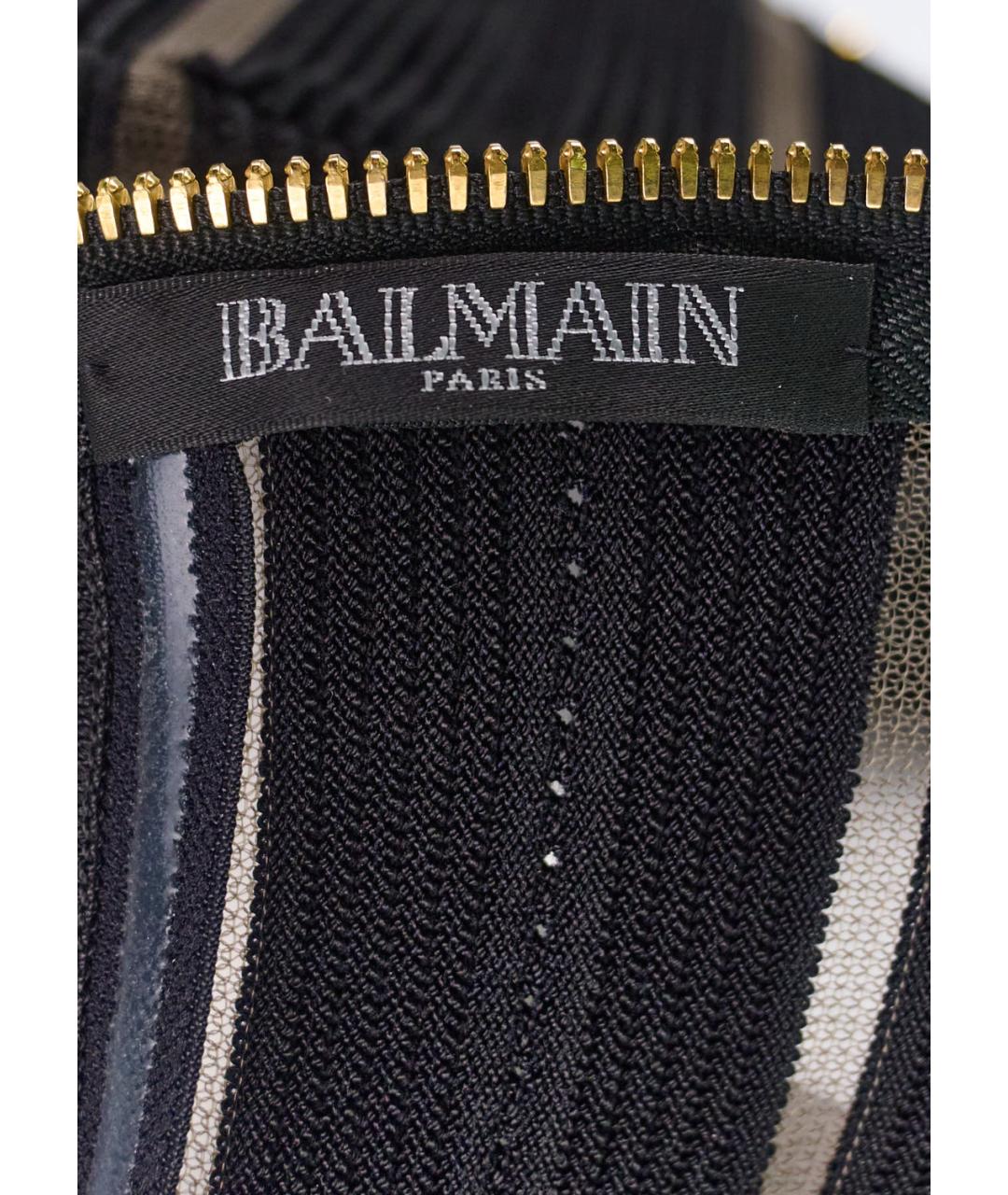 BALMAIN Черное вискозное повседневное платье, фото 5