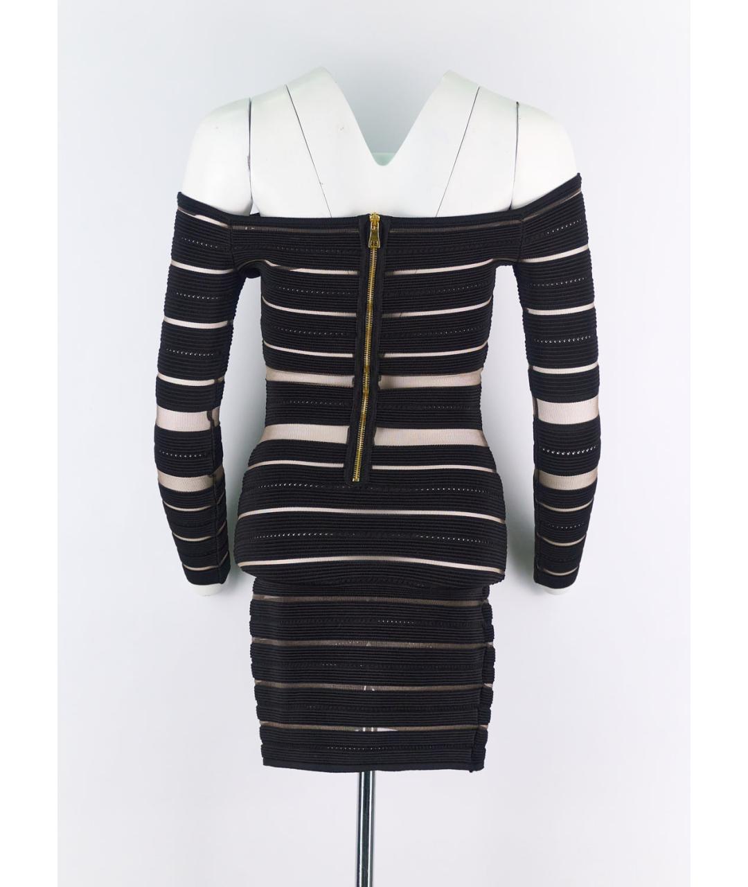 BALMAIN Черное вискозное повседневное платье, фото 4