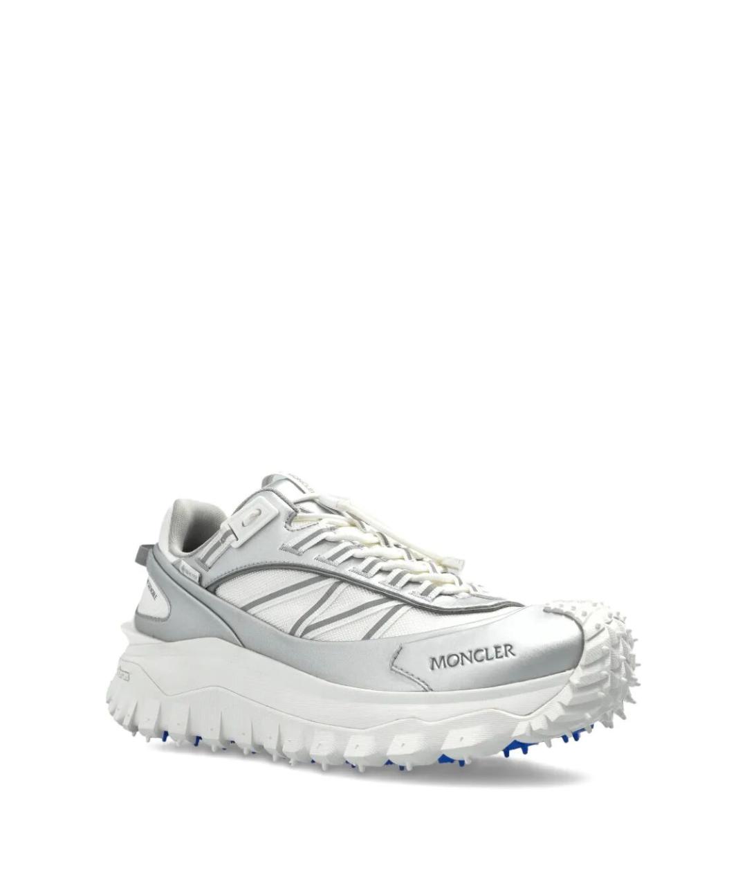 MONCLER Серебряные низкие кроссовки / кеды, фото 4