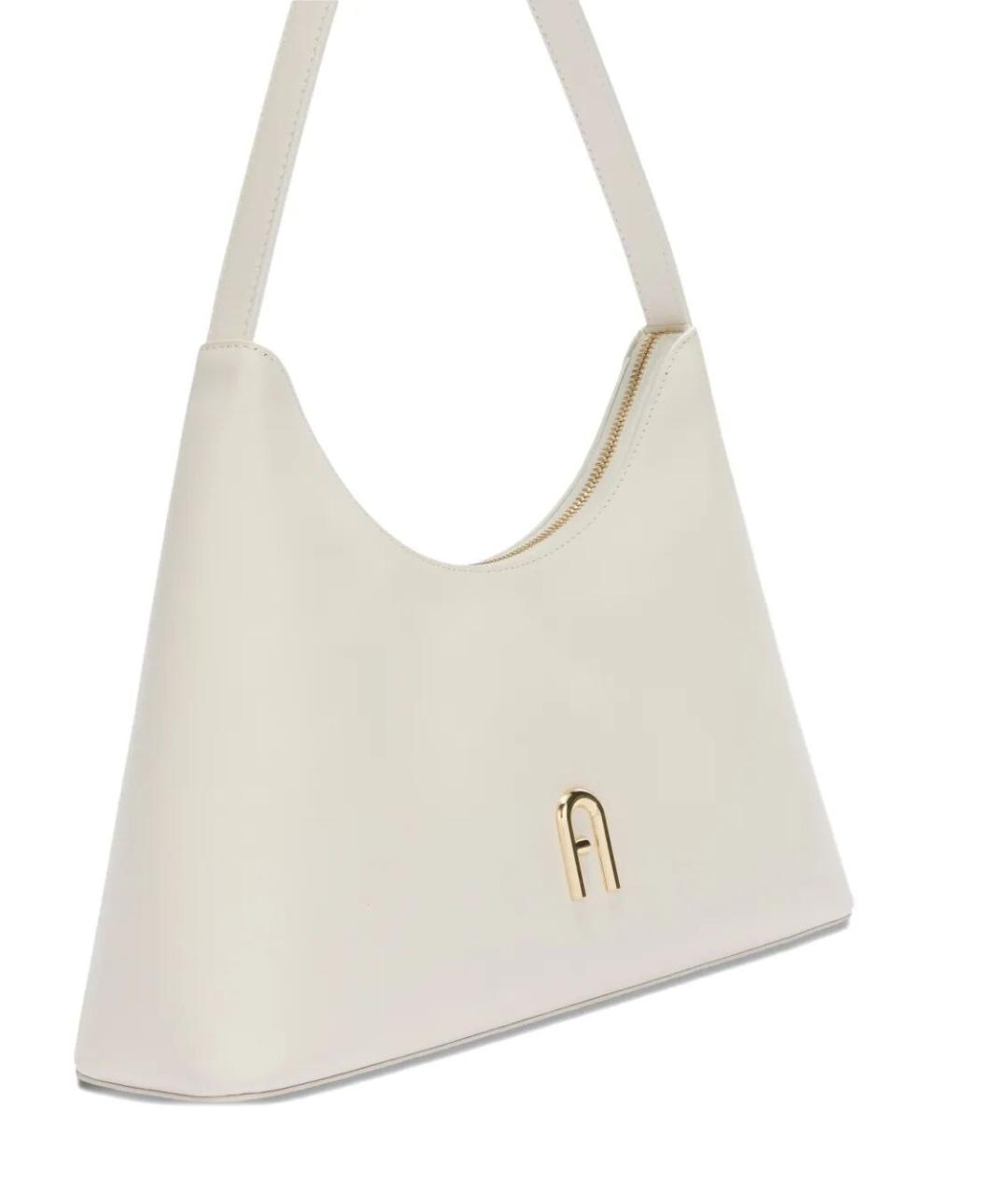 FURLA Бежевая кожаная сумка через плечо, фото 3