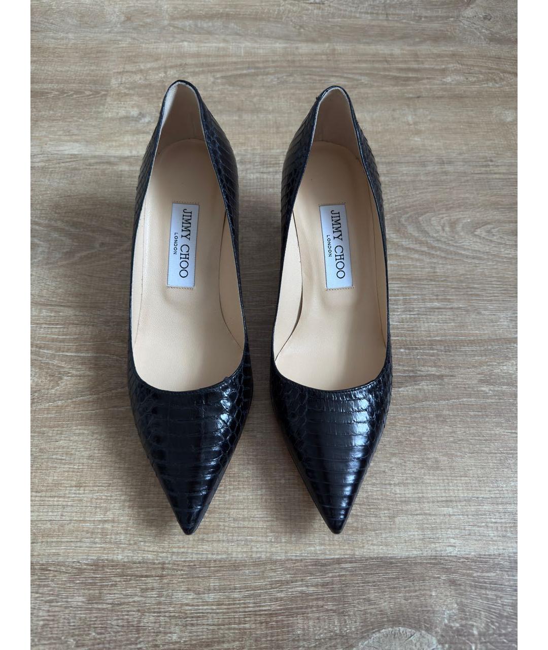 JIMMY CHOO Черные кожаные туфли, фото 2