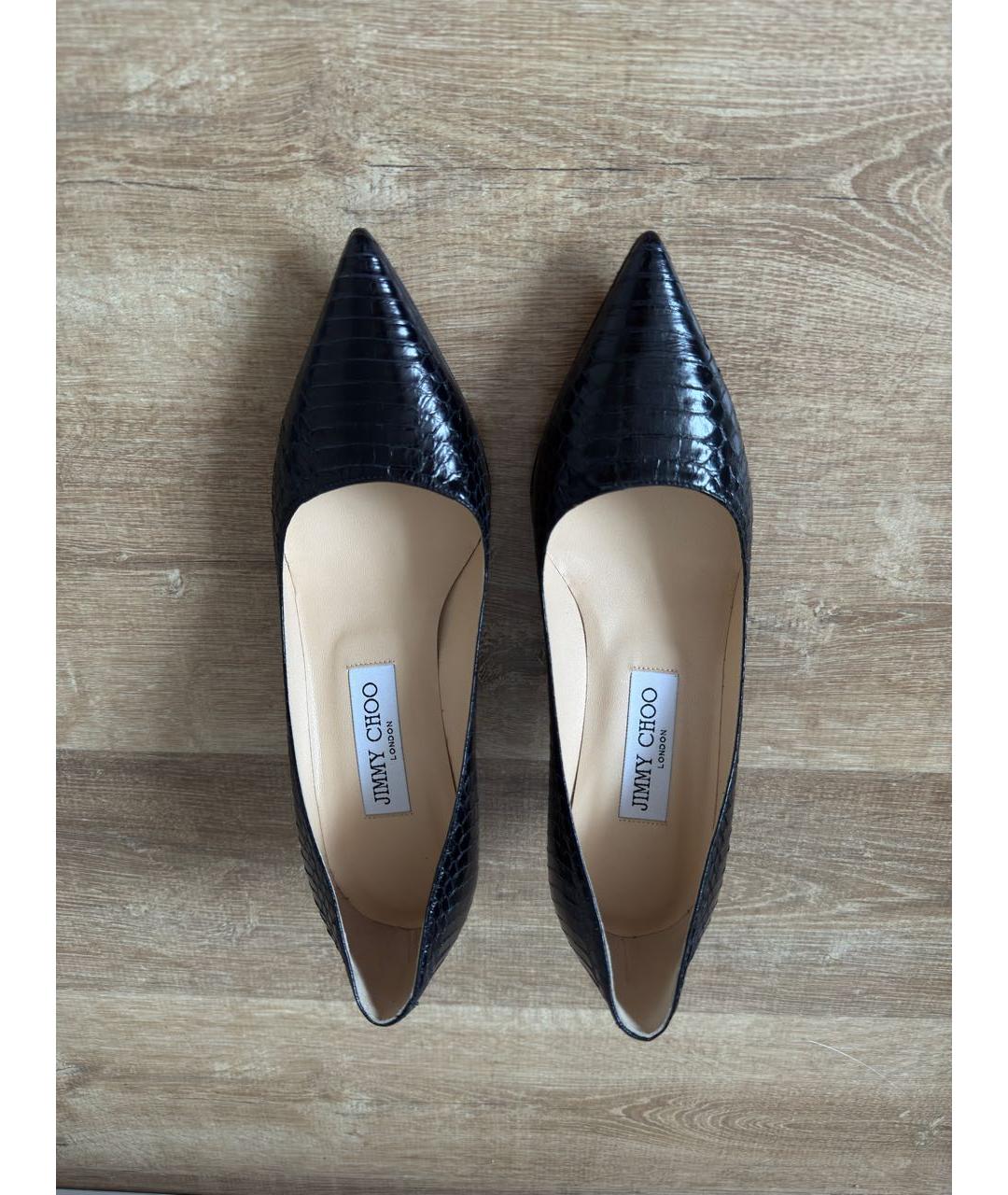 JIMMY CHOO Черные кожаные туфли, фото 3