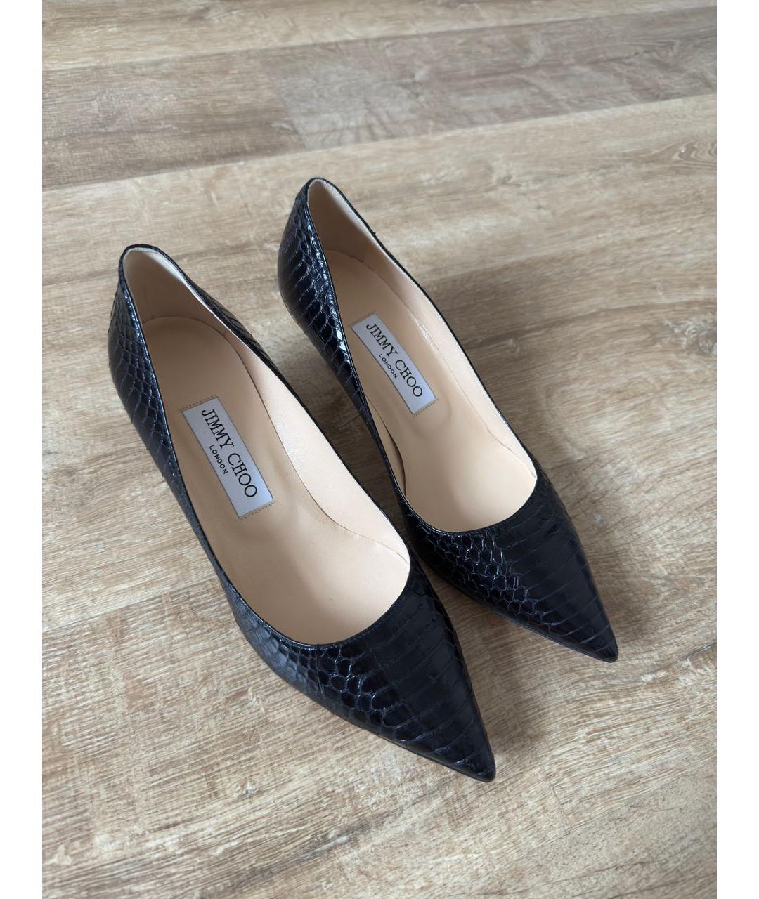 JIMMY CHOO Черные кожаные туфли, фото 6
