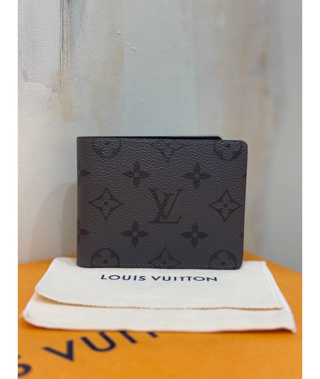 LOUIS VUITTON Антрацитовый кошелек, фото 2