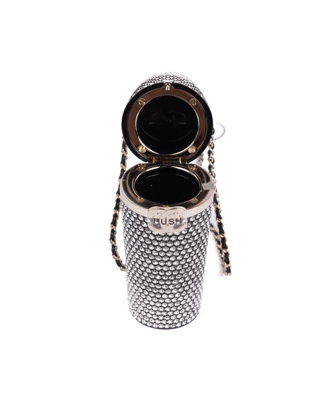 CHANEL Серебряная деним сумка через плечо, фото 5