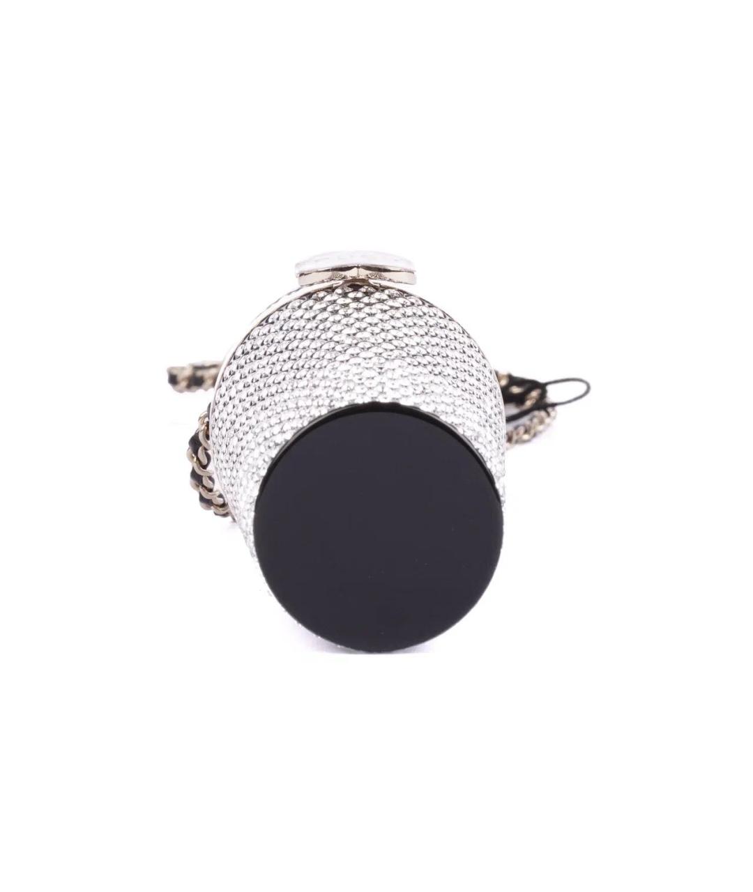 CHANEL Серебряная деним сумка через плечо, фото 7